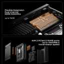 MINISFORUM MS-A1 Workstation Barebone Version Without CPU/RAM/SSD/OS, HDMI/DP/USB-C Triple Display Mini PC, 2x2.5G LAN Port, 4X PCIe SSD Slot, Support AMD AM5 Socket CPU/Discrete Graphics Cards