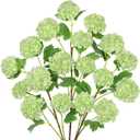 Green Hydrangea Artificial Flowers 37.4Tall Faux Hydrangea Flowers Spray with 6 Flower Heads, Silk Hydrangeas Flower with Stems 3Pcs, Real Touch Hydrangeas for Home Wedding Table Centerpieces Decor