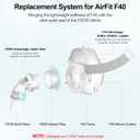 Replacement Frame System for AirFit F40 (M/XM), Advanced Liquid Silicone Cushion with Quiet Elbow, Lighter Frame, Soft & Comfortable, CPAP Supplies, Masks Accessories, Without Headgear