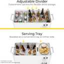 Permasteel Party Cooler with Divider, Spacious 80-Qt Capacity, Chills 36hrs, Serving Tray, Rolling Ice Chest for Indoor and Outdoor Entertainment