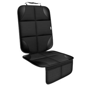 Meolsaek Car Seat Protector for Child Car Seat, Durable 600D Fabric Waterproof Car Seat Cover with Thick Pad Non-Slip Backing (No Imprints) (1 Pc -Black)