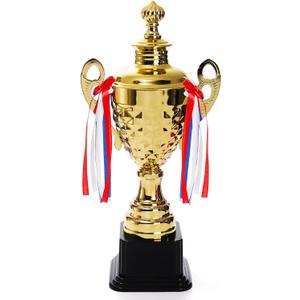 Fasmov Large Trophy Cup, Gold Trophy Award Cup for Sports, Tournaments, Competitions, 1st Place Award, Ceremony Celebration Party Gift, 14.5 inches, 14.5 inches x 6.7 inches (EXP 12/01/26)