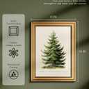 WHASAYART Gold Framed Vintage Wall Art Christmas Tree Print for Living Room Christmas Pictures Botanical Pine Tree Painting Shelf Decor Winter Cottagecore Room Aesthetic Xmas Holiday Decorations Gift