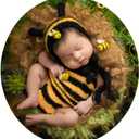 Coberllus Newborn Photography Props Outfits Girl Boy Bee Baby Photo Props Hat and Romper Mohair Newborn Photoshoot Props (Yellow)