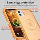 for iPhone 11 Case, Compatible with MagSafe, Heavy Duty Shockproof Protection Phone Cases, Anti-Drop, Dual Layer Transparent Magnetic Phone Case for iPhone 11, 6.1", Orange