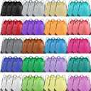 Grneric 60 Pieces Drawstring Backpack Bulk Cinch Sackpack Ployster Drawstring Bags for Gym Party Trip(20 Colors)