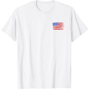 USA Flag United States of America 4th of July simple Vintage T-Shirt