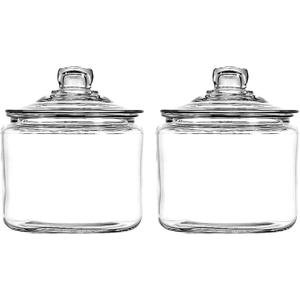 Anchor Hocking Heritage Hill 3 Quart Glass Jar with Lid, Set of 2 (3 Quart, Set of 2)