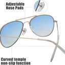 The Fresh Classic Metal Frame Mirror Lens Aviator Sunglasses with Gift Box (28-gold)