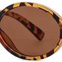 JOVAKIT Retro Oval Sunglasses for Women Vintage Fashion 90s Small Oval Frame Sun Glasses Oval Eyeglasses (Tortoise/Brown) (Brown)