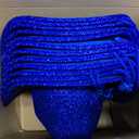 Coume 12 Pcs Cowboy Hat Sparkly Glitter Neon Cowgirl Hat for Women Holographic Space Cap for Bachelor Western Cowboy Party (Blue)