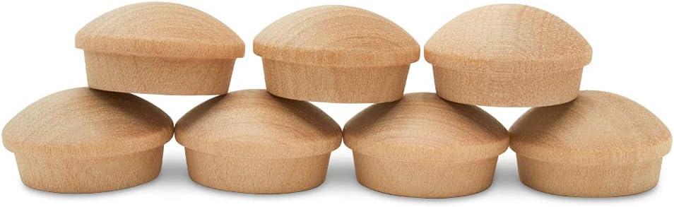 Wood Hole Plugs 1/2 inch, Pack of 100 Maple Button Top Wood Plugs for Screw Holes, by Woodpeckers