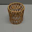 1 Pack Rattan Lamp Shade Small, Boho Mini Lamp Shades Replacement, Vintage Hanging Light Shades, Cylinder Woven LampShades for Floor Lamps Pendant Light Chandelier Wall Sconces Light Fixture Shades (Standard)