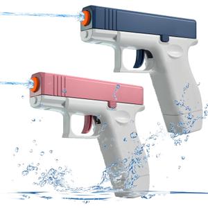 2 Pack Kids Squirt Guns - 100CC Water Blaster Soaker Pistol Toys for Boys & Girls, Ideal Summer Gifts for Pool, Beach & Outdoor Play (Blue Pink1)