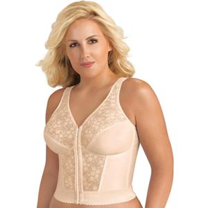 Exquisite Form 5107565 Fully Slimming Wireless Back & Posture Support Longline Bra with Front Closure & Lace (44D, Rose Beige) Exquisite Form 5107565 Fully Slimming Wireless Back & Posture Support Longline Bra with Front Closure & Lace (44D, Rose Beige)