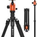 GEEKOTO Camera Tripod,Carbon Fiber Camera Tripod Monopod with 360 Degree Ball Head 1/4 inch Quick Shoe Plate Professional Tripod Load up to 26.5 pounds