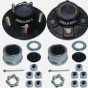 LUXTRKSTO Trailer Hubs 5 Lug 4.5 5x4.5 for 3500Lb 11/16'' to 13/8'' #84 Tapered Trailer Axle 2 Sets