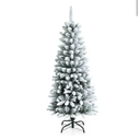 4.5-ft Pencil White Artificial Christmas Tree