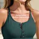 Summer Mae Maternity Swimsuit One Piece Bathing Suit Button Neck Cross Back (Green, 3XL)