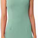 Allegra K Sheath Dress for Women's Business Teacher Sleeveless Boat Neck Dressy Casual Office Dresses (Medium, Light Green)