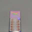 BTArtbox Press On Nails Short - Pink Ombre Almond Press On Nails with Glue for Women, Opaque Soft Gel Glue On Nails in 16 Sizes - 32 Stick On Nails Kit, Love Letter