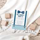 Your Main Event Prints Little Man Boy Baby Shower Thank You Cards - Bow Tie and Mustaches - 20 Count Including Envelopes