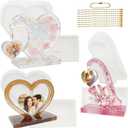 3 Sets Large Photo Frame Resin Molds, Heart Shape Resin Molds,Unique Big Picture Frame Epoxy Molds, 3D Photo Epoxy Resin Moulds for DIY Wedding Art Crafts Home Decor