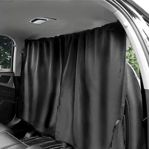 Car Privacy Curtains, 35.5 * 70.9 in Univesal Fit Car Window Curtains, 1 Rear Seat Divider & 2 Rear Side Magnetic Side Window Curtain for Baby Fit for Traveling Camping, Sleeping, Breastfeeding