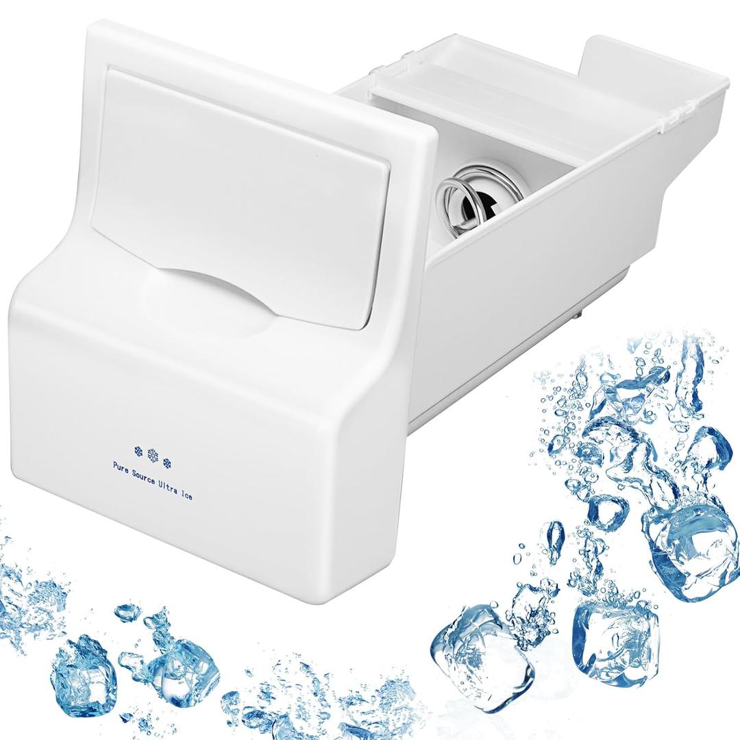 Upgraded 241860803 Refrigerator Ice Bucket Assembly Compatible with Frigidaire Ice Maker Replacement Ice Bin Container Parts AP4300918 LFSS2612TF0 LFSS2612TE0 FFSS2615TS0 FFHS2611PFEA Ice Maker