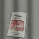 Valentines Day Press on Nails Short Square Fake Nails Red Nails Press ons with Heart,Checker Design Full Cover Stick on Nails for Women Manicure,Reusable | Nail Sticky Tabs | Easy Apply | 24Pcs