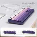 Atelus Computer Keyboard Wired, Plug Play USB Keyboard with Large Number Pad, Caps Indicators, Foldable Stands, Full Size Keyboard for Windows PC Laptop (Purple)