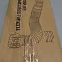 Pack of 2 Rain Gutter Downspout Extensions, Upgraded Flexible Drain Down Spout Extender for Rain Water Drainage, Each Extendable from 20" to 66", Combine to 10 ft with Connector (Black)