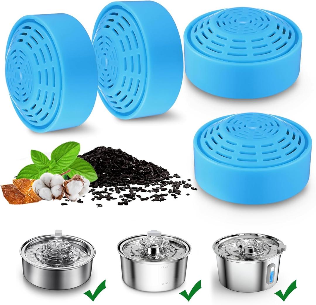 Cat Water Fountain Filters, Cat Fountain Replacement Filters for 2.0L/67oz Automatic Pet Water Dispenser,Pet Water Fountain Replacement Filters Package
