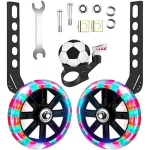 Nakazawa Adjustable Training Wheels for Bike Fits 12/14/16/18/20 Inch Bikes Bicycle Training Wheels for Stabilizer Training, 1 Pair.(black)