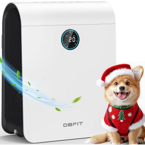Air Purifiers for Home Large Room Up to 2390 ft with PM 2.5 Display Air Quality Sensor, DBFIT H13 HEPA Air Purifier with Washable Filter, Auto Mode, Air Cleaner for Smoke Dust Pollen Pets Hair Odor (White)
