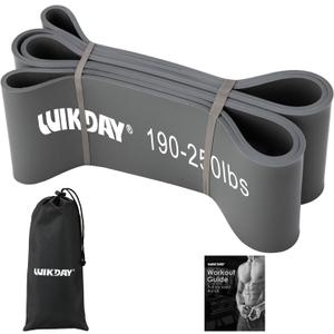 Resistance Bands for Working Out, Exercise Bands, Workout Bands, Pull Up Assistance Bands for Body Stretching Training Physical Therapy Muscle Training for Men & Women (190-250 lbs, 10 Gray)