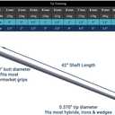 Tour 90 HL Steel Golf Iron Shafts - .370” Regular/Stiff Combo Flex