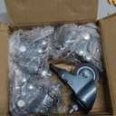 1.6 Inch Blue Polyurethane Caster Wheels, Metric M8-1.25 Threaded Stem (Screw Diameter 8mm, Length:15mm), Heavy Duty Casters Set of 4 with Locking Brakes, 450 lb Capacity for Furniture, Carts