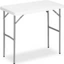 2.7ft Rectangular Folding Table for All-Occasion, Foldable Table with HDPE Tabletop and Steel Legs, Durable and Stable Small Folding Table, Perfect for Camping, Picnic, Party, Indoor & Outdoor