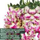 2Pcs Artificial Flowers Faux Silk Flowers Indoor Plants Hanging Wisteria Decoration for Home Indoor Kitchen Table Vase Wedding Party Table Centerpieces Outdoor Decor (Purple Fuchsia)