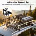 CAMMOO 54"x34" Roof Rack Basket Removable Fairing & Support Bars for Kayaks