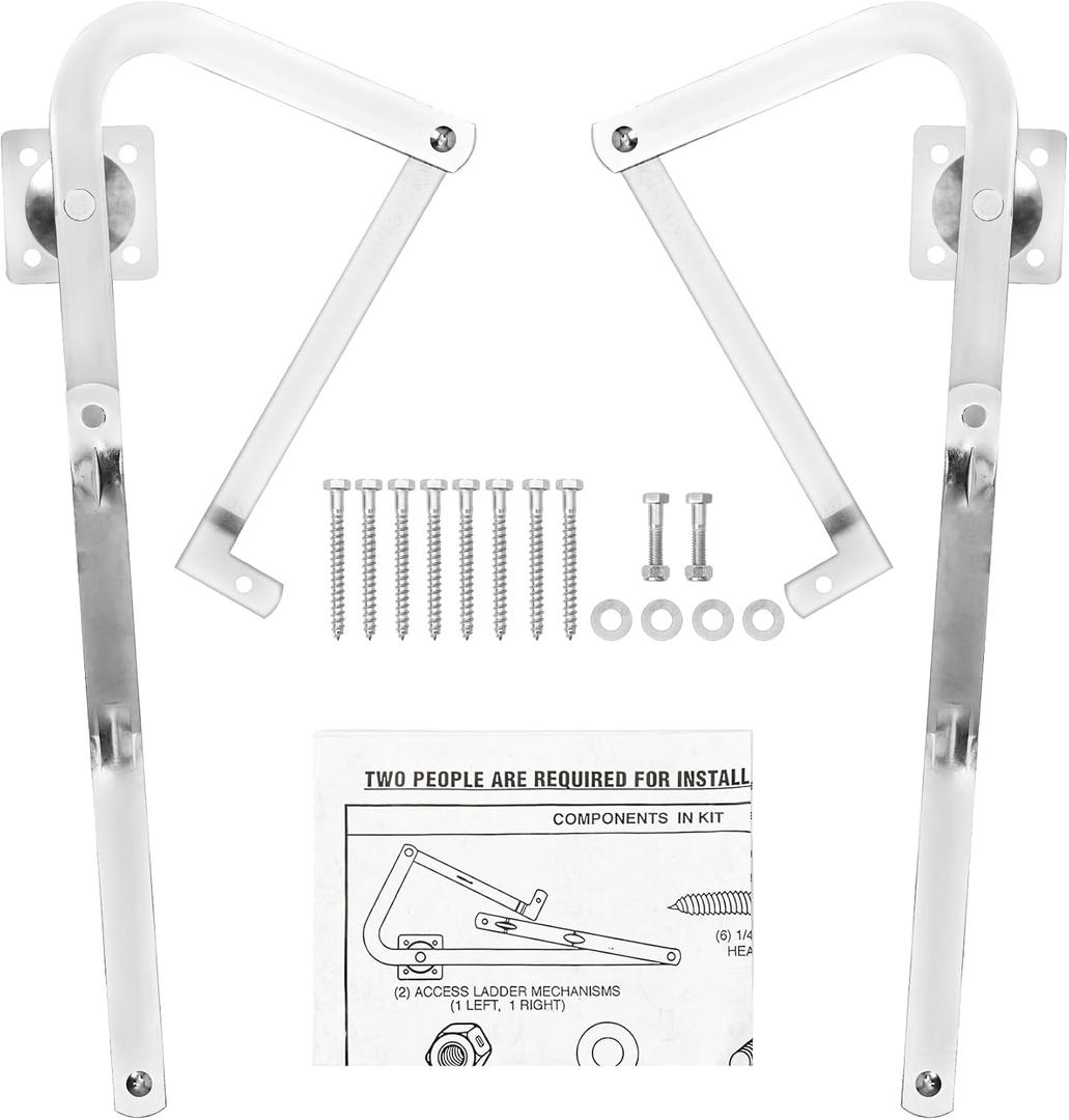 55-2 Attic Ladder Hinge Arms, Suitable for Werner Attic Ladders Manufactured After 2010, Compatible with Werner Mk5, WU2210, W2208, W2210, Heavy Duty Thick Galvanized Material