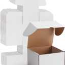 WIFTREY 25 Pack 6X6X4 Small Shipping Boxes for Business, White Corrugated Cardboard Box 6 x 6 x 4 for Mailing Packing Gifts
