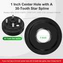 21807G1 EZGO TXT Brake Drum 30 Tooth Spline Golf Cart Brake Drum, 1 Inch Large hole Brake Hub with Nuts For 4 Cycle Gas 1996-Up EZGO TXT/RXV/Medalist/Marathon/Columbia, OEM# 21807-G1, 41843-94