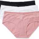 Warner's Women's Blissful Benefits Dig-Free Comfort Waist with Lace Cotton Hipster 3-Pack Ru2263w Size XL