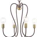 Livex Lighting 41364-07 4 Light Bronze Chandelier