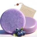 Blueberry Fields Shampoo & Conditioner Bundle Bars,2 In 1 Shampoo & Conditioner Bar Set for Thinning & Dry Hair,Blueberry Extract, Shea Butter,Orange Oil