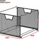 Simple Houseware Mesh Hanging File Folder Organizer 15.25" D x 12.75" W , 2 Packs, Black