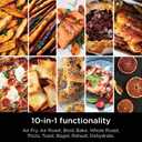 Ninja Air Fryer & Toaster Oven Combo | 10-in-1 Prestige Smart XL Oven with Pro Cook System Thermometer | Fits up to a 12lb Turkey | Pizza, Bake, Dehydrate | 1800 Watts | Stainless Steel | DT551