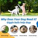 Dog Toys Ball, Interactive Dog Ball, Shaking with Gibbering Sound, for Training & Herding, M, 3.46 in (8.8 cm)